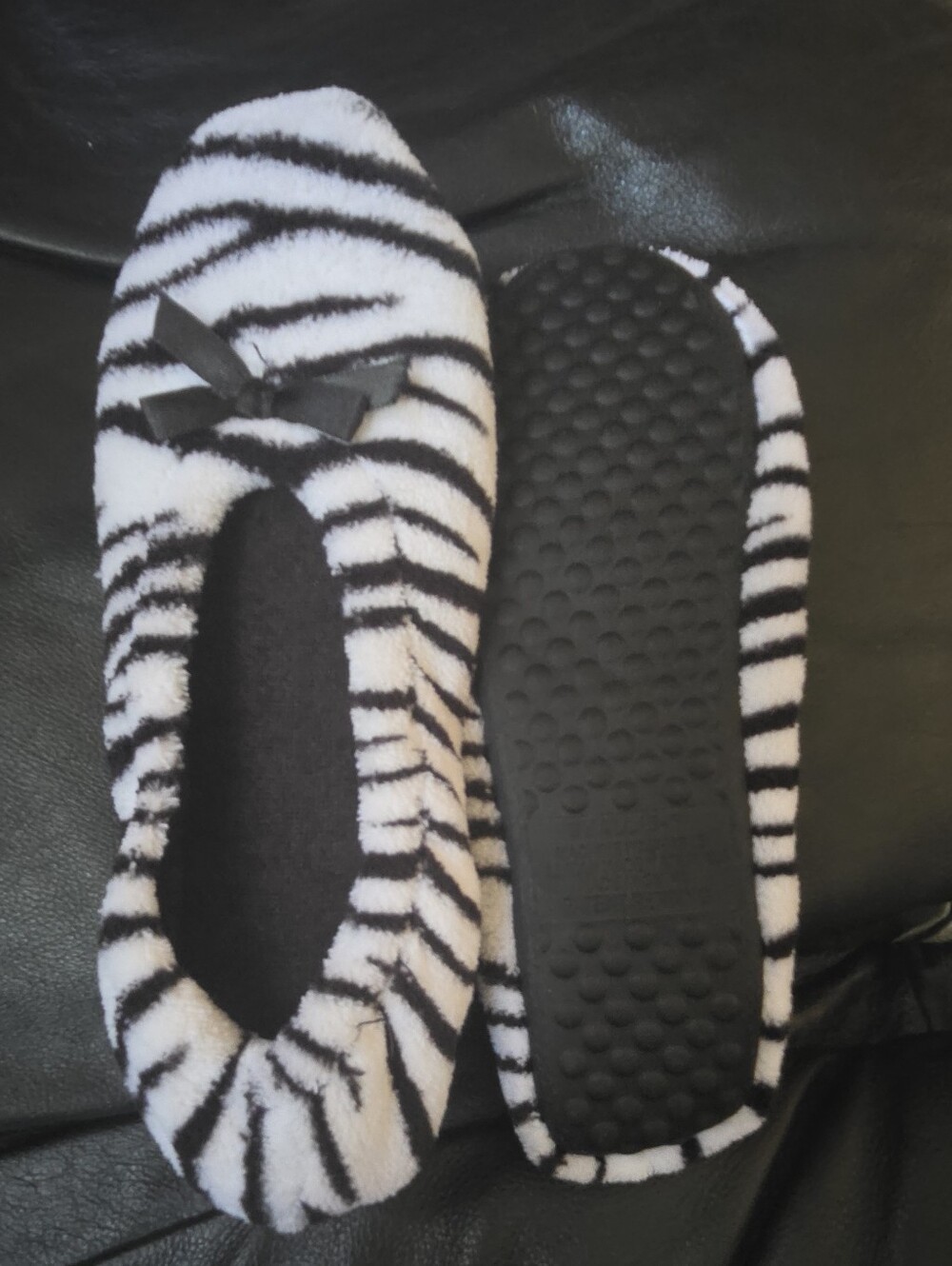 Gold Toe Ballet Slipper Zebra Print SzS 5-6 NWT - Picture 5 of 8